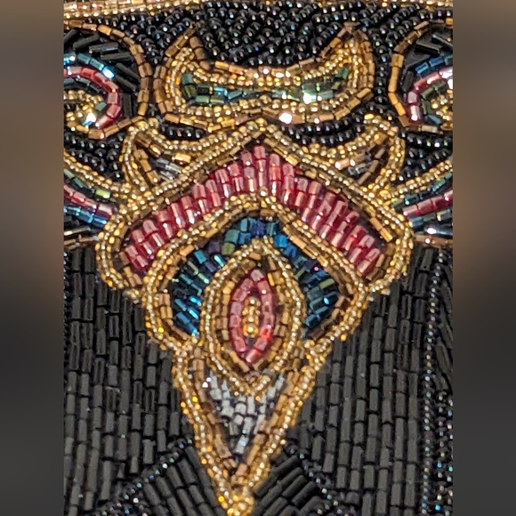 Vintage Fully Beaded Sparkling Purse Clutch or Shoulder Bag - Picture 2 of 14